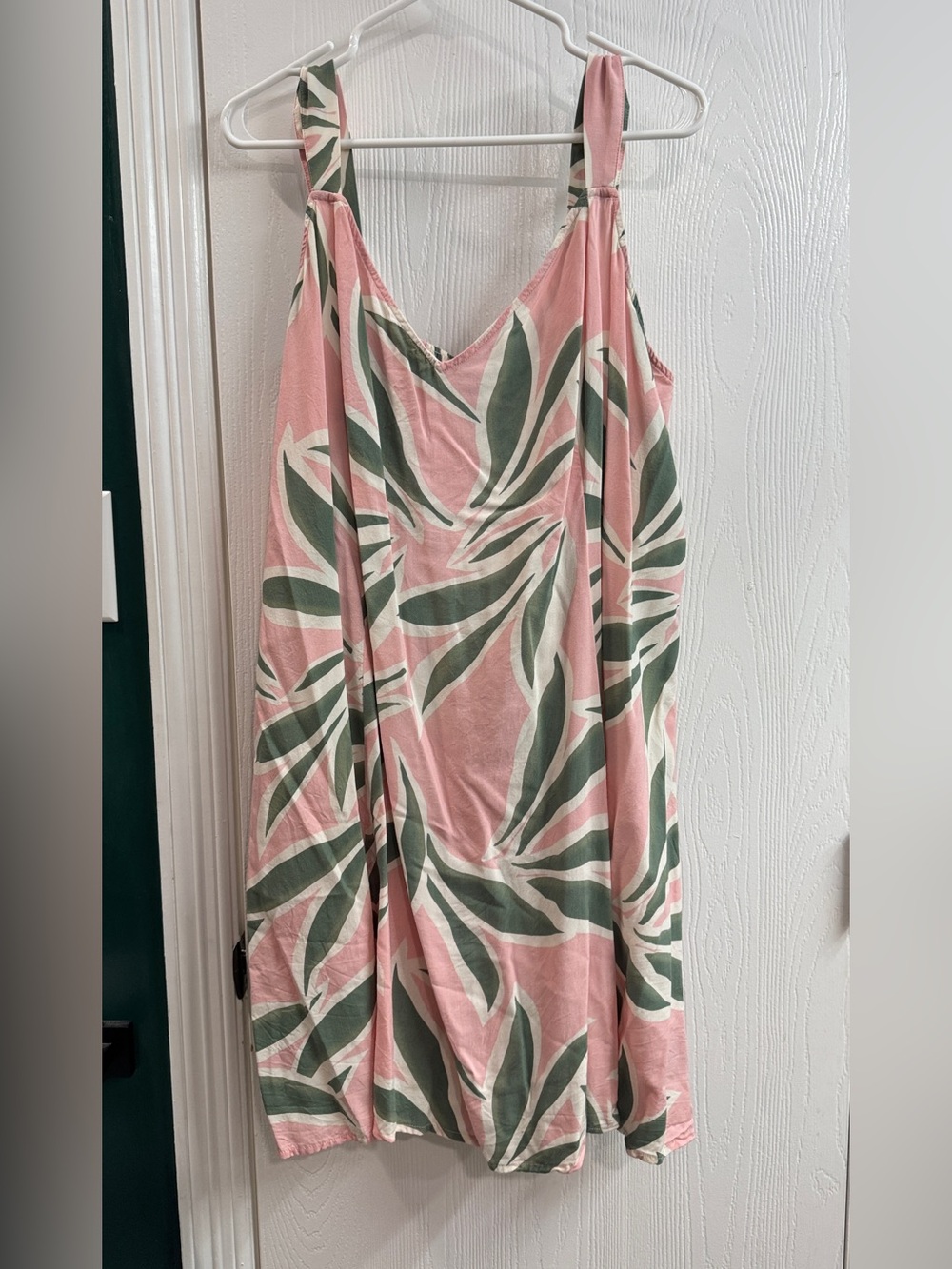 torrid Pink Tropical Leaf Mini Dress